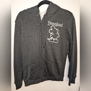 Disney Women's Gray Zip-Up Hoodie